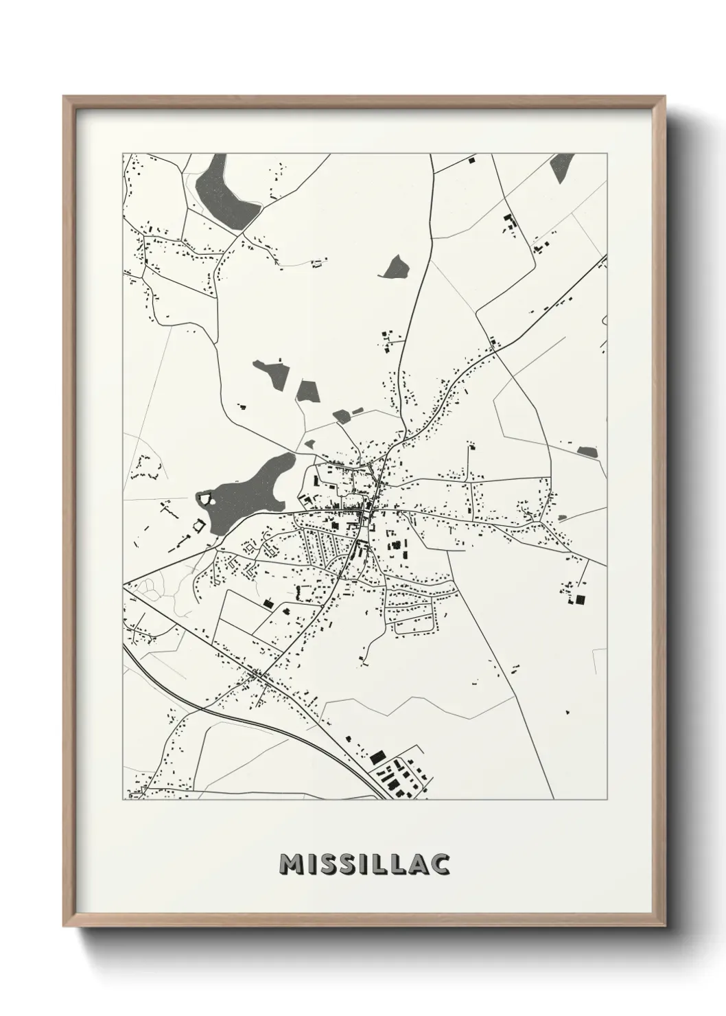 Un poster carte Missillac