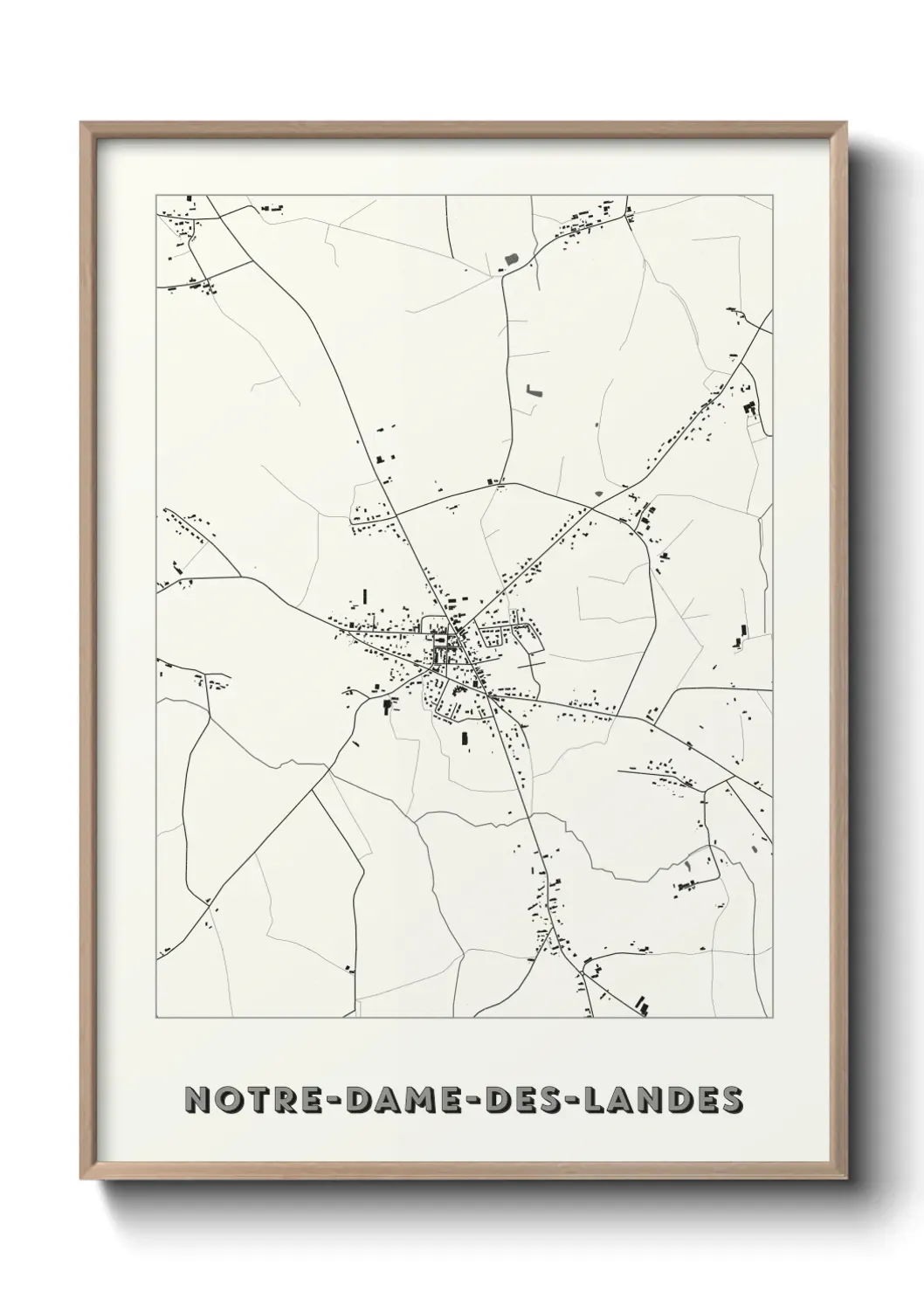 Un poster carte Notre-Dame-des-Landes