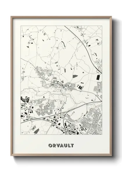Une affiche de carte sur Orvault