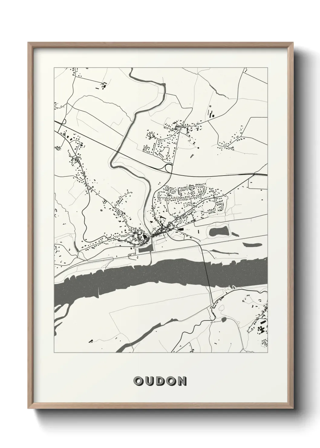 Un poster carte Oudon