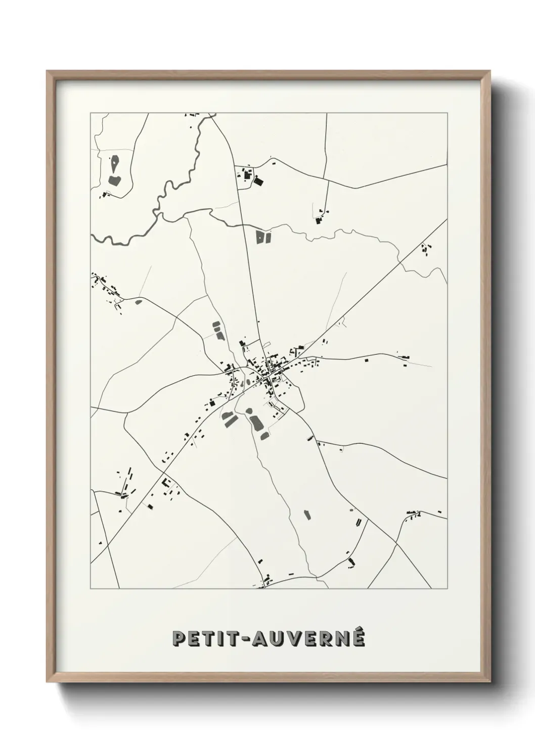 Un poster carte Petit-Auverné