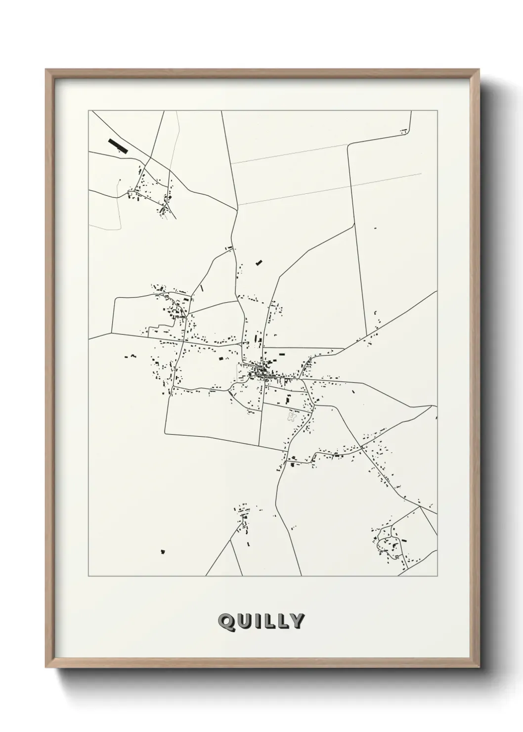 Un poster carte Quilly