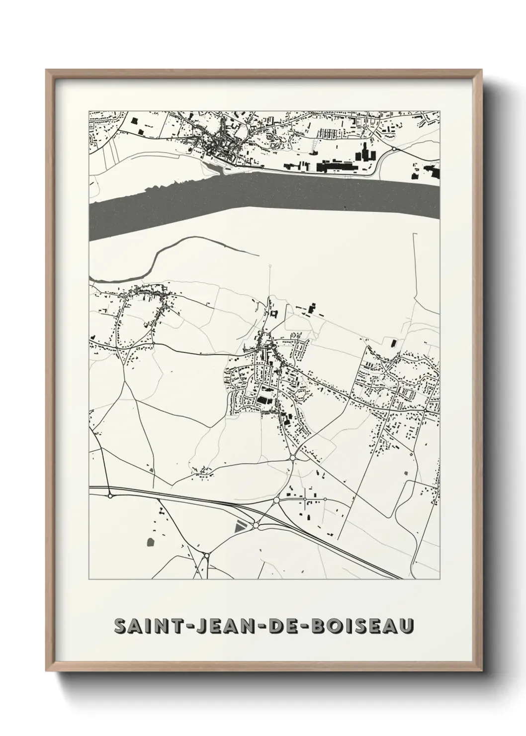 Un poster carte Saint-Jean-de-Boiseau