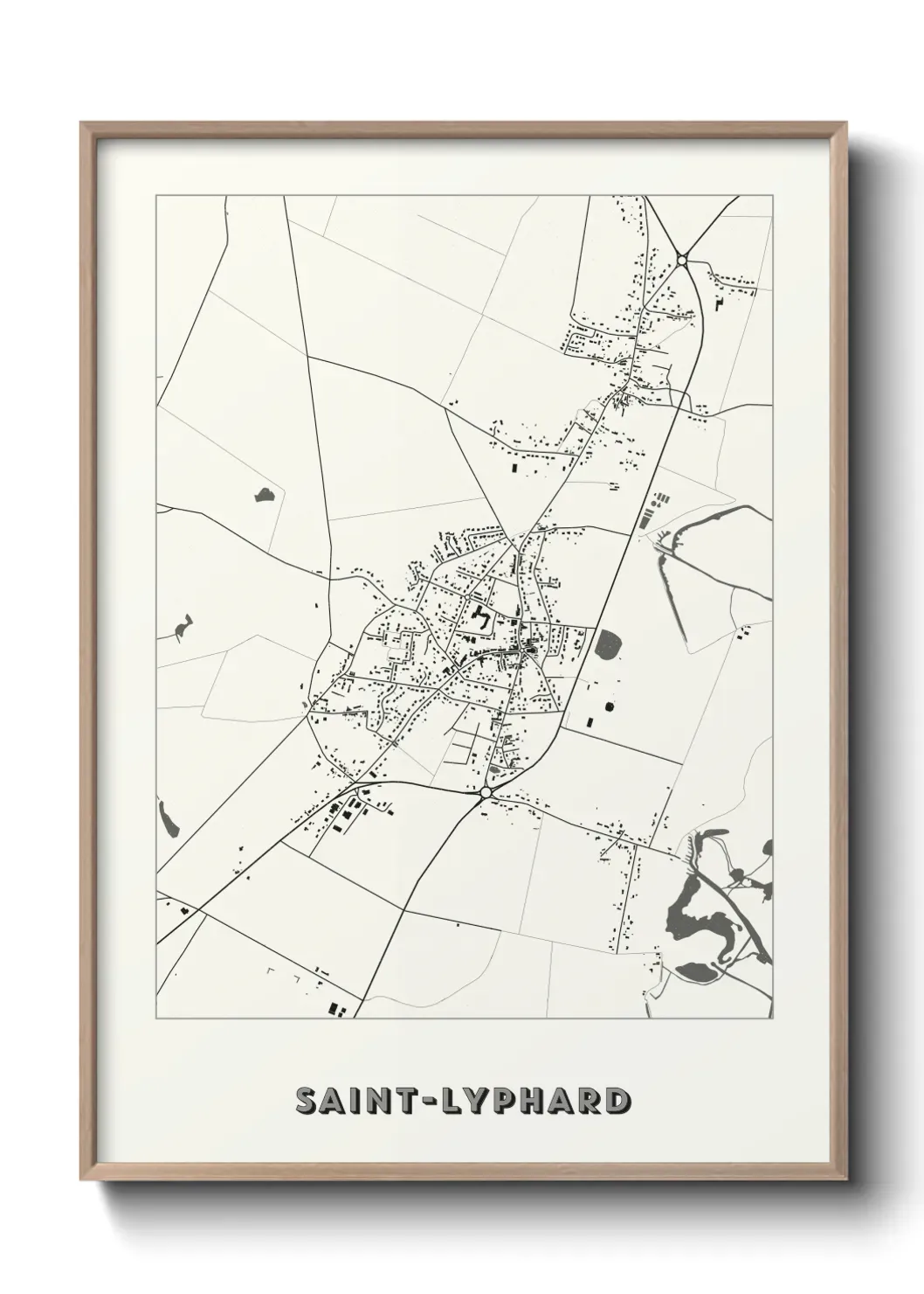 Un poster carte Saint-Lyphard