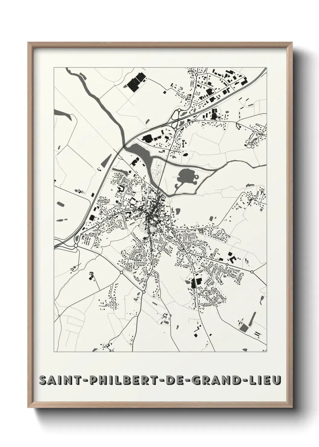 Un poster carte Saint-Philbert-de-Grand-Lieu