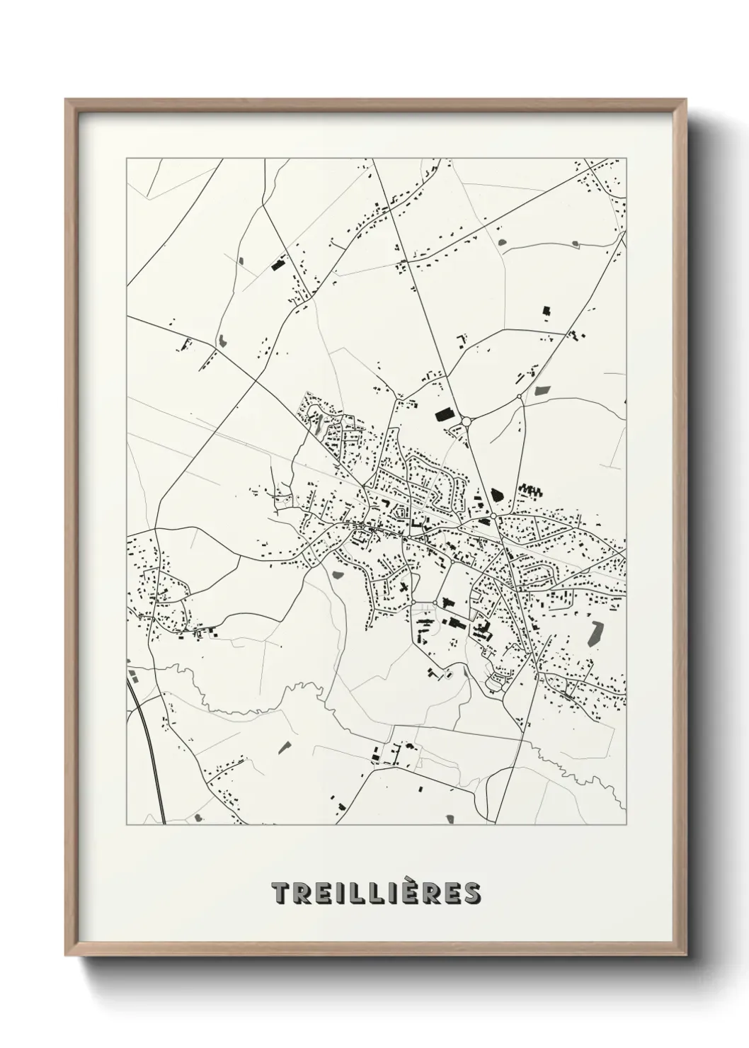 Un poster carte Treillières