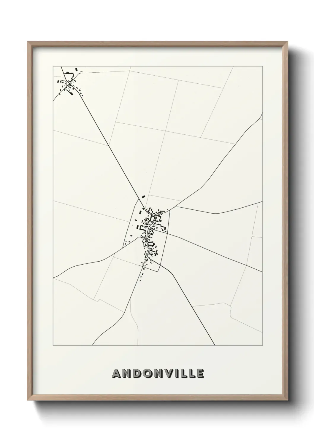 Un poster carte Andonville