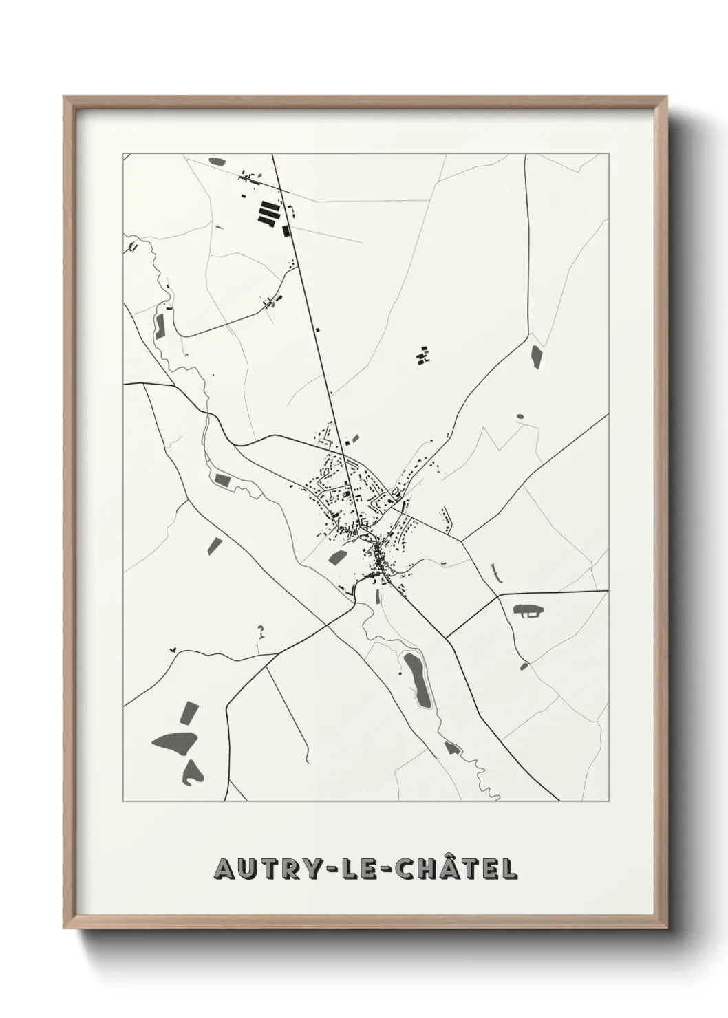 Un poster carte Autry-le-Châtel