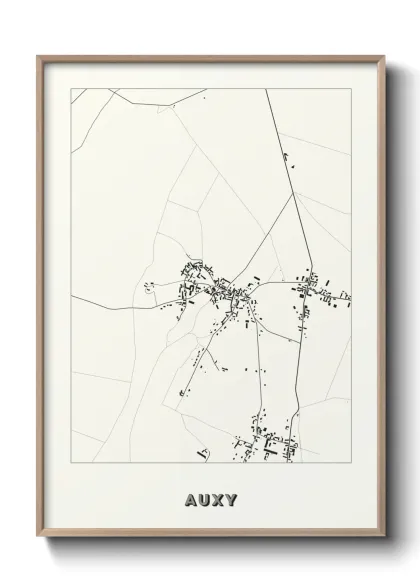 Une affiche de carte sur Auxy