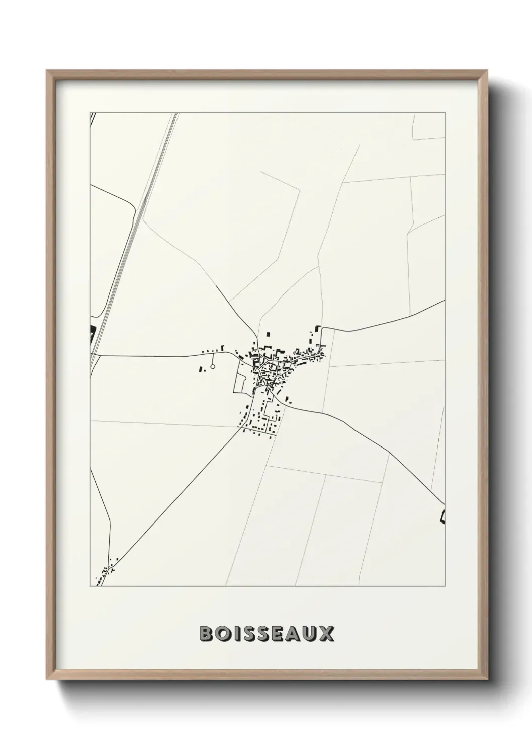 Un poster carte Boisseaux