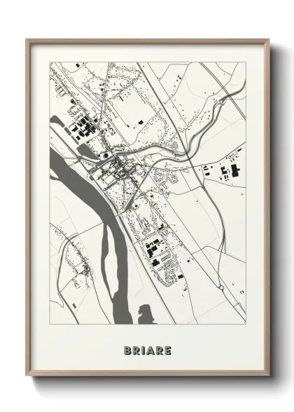 Une affiche de carte sur Briare