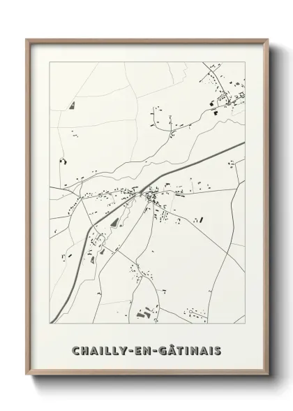 Une affiche de carte sur Chailly-en-Gâtinais