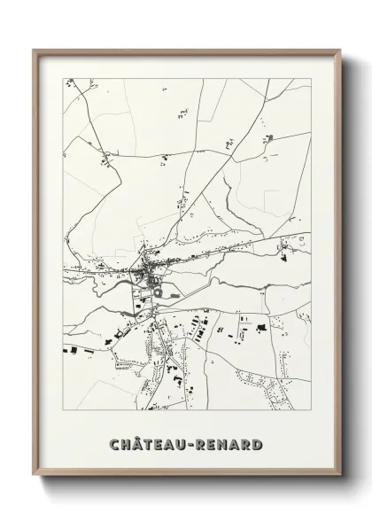 Une affiche de carte sur Château-Renard