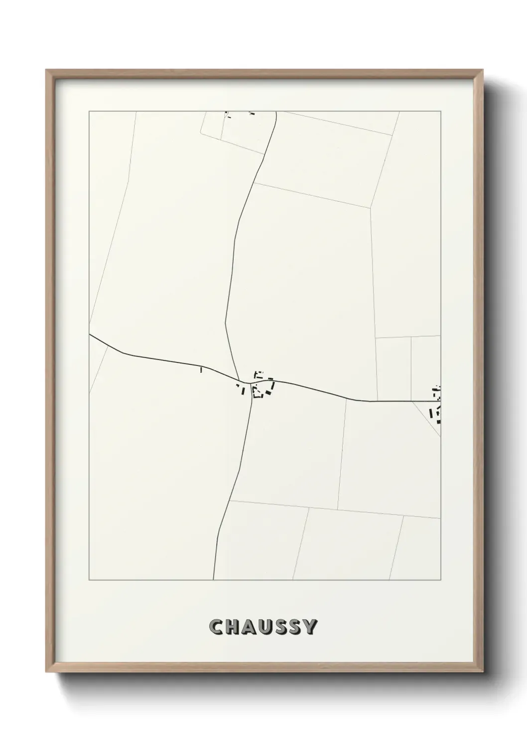 Un poster carte Chaussy