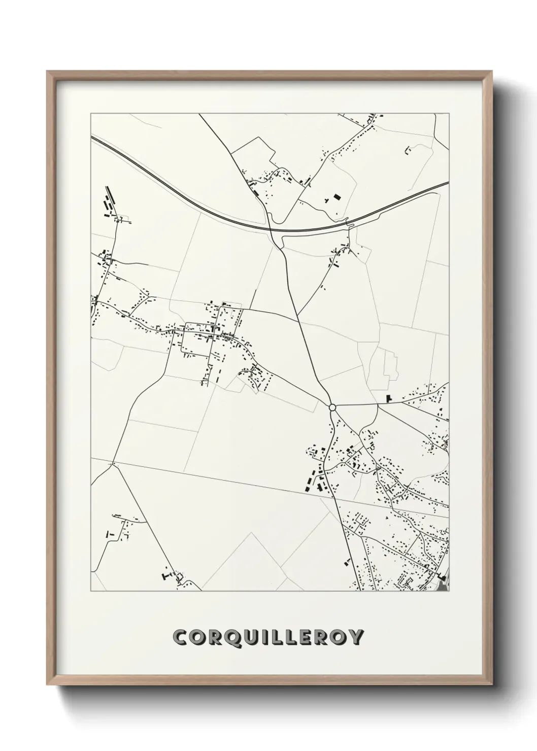 Un poster carte Corquilleroy