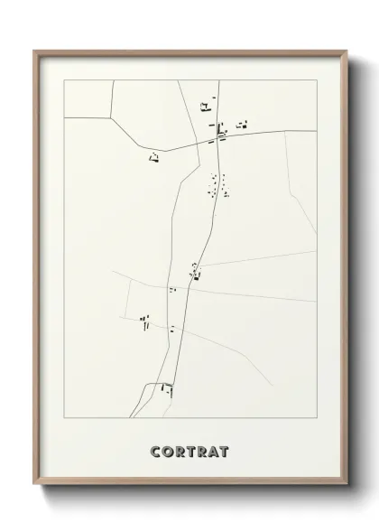 Une affiche de carte sur Cortrat