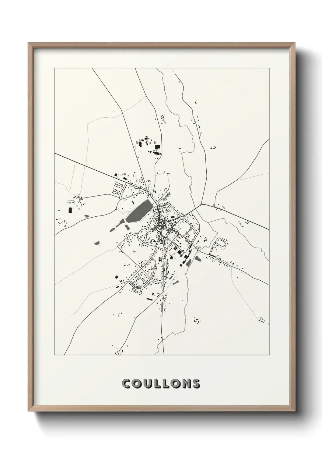 Un poster carte Coullons