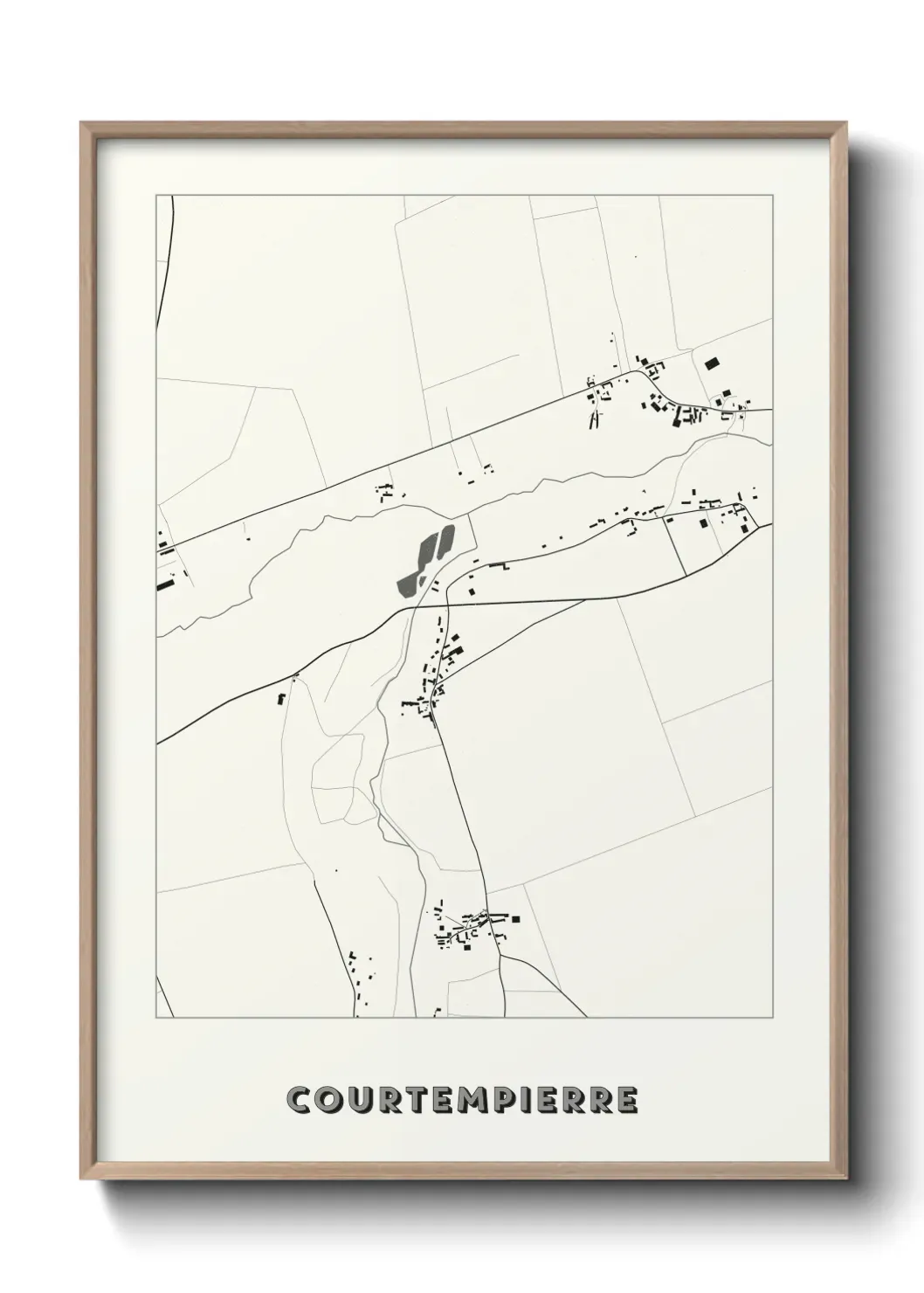 Un poster carte Courtempierre