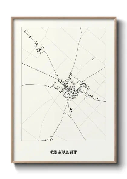 Une affiche de carte sur Cravant