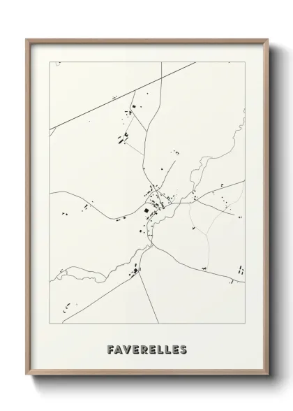 Une affiche de carte sur Faverelles