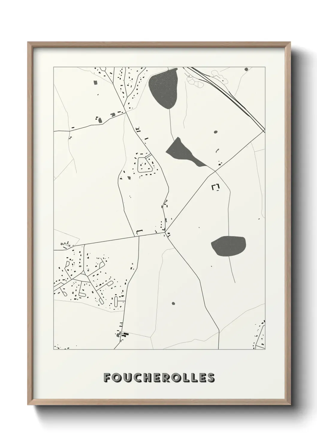 Un poster carte Foucherolles