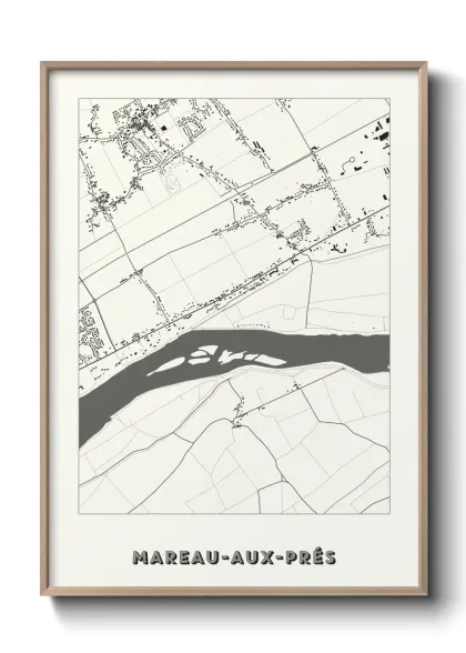 Une affiche de carte sur Mareau-aux-Prés