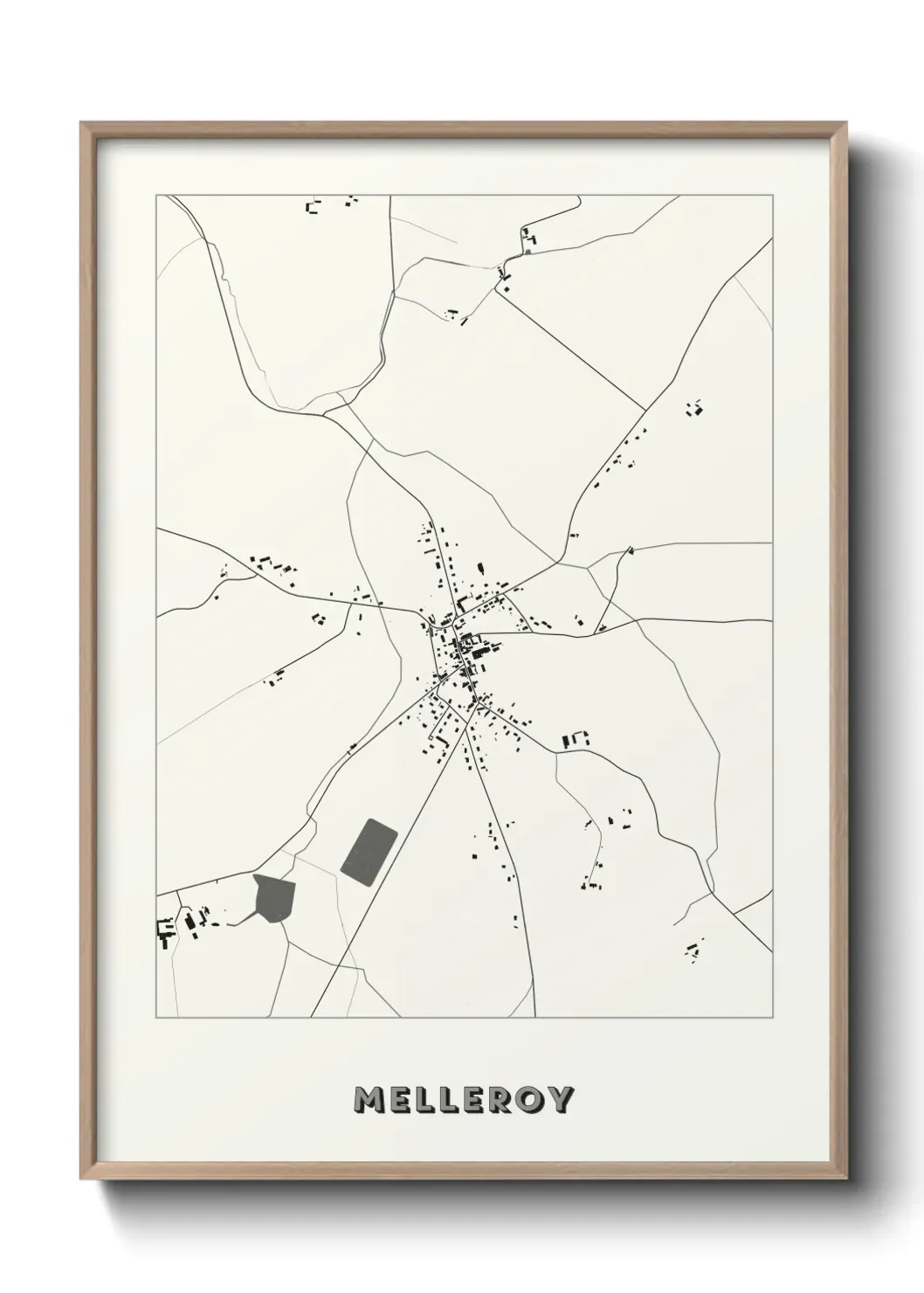 Un poster carte Melleroy