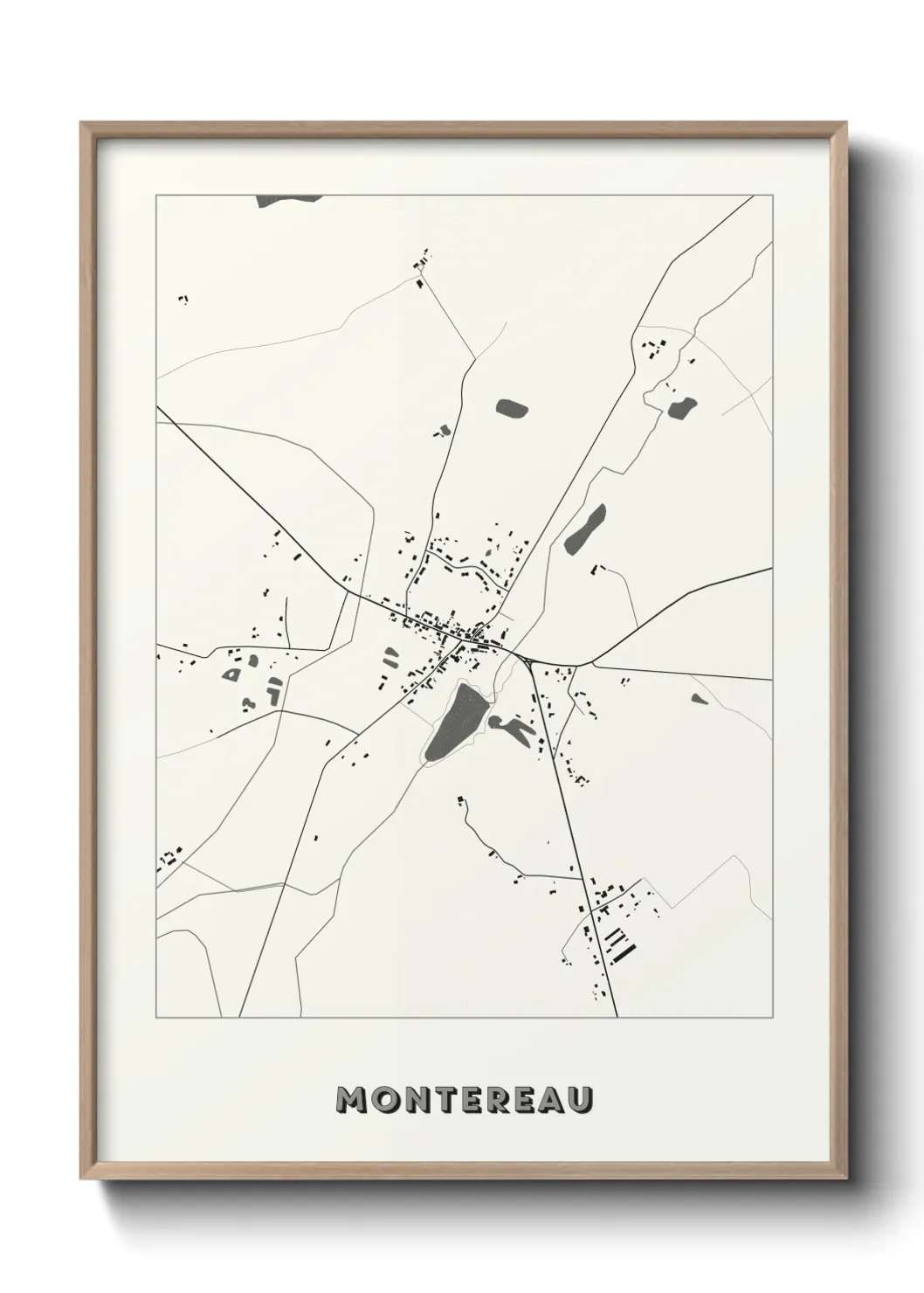 Un poster carte Montereau
