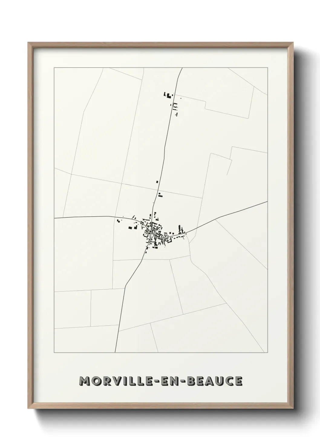 Un poster carte Morville-en-Beauce