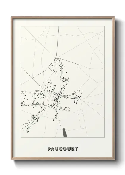 Une affiche de carte sur Paucourt