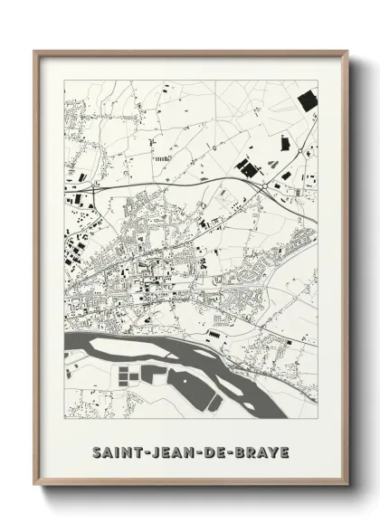 Une affiche de carte sur Saint-Jean-de-Braye