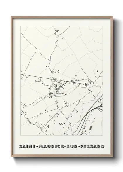 Une affiche de carte sur Saint-Maurice-sur-Fessard