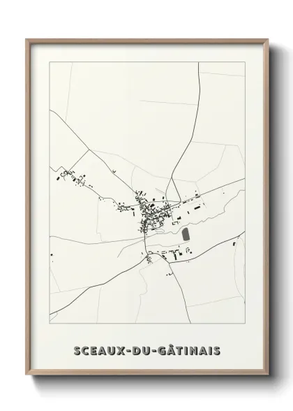 Une affiche de carte sur Sceaux-du-Gâtinais
