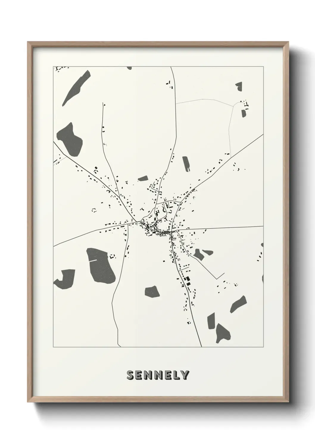 Un poster carte Sennely