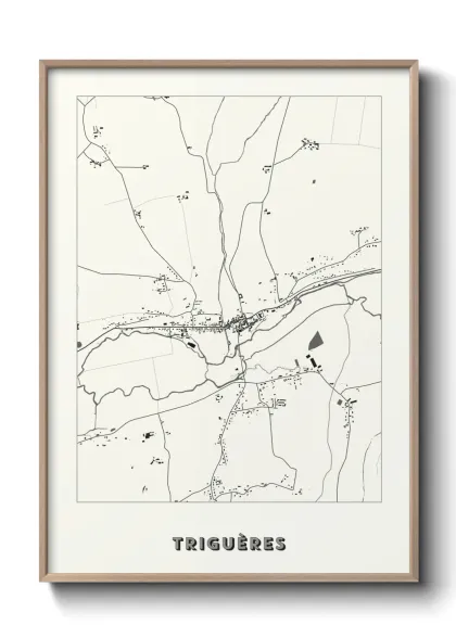 Une affiche de carte sur Triguères