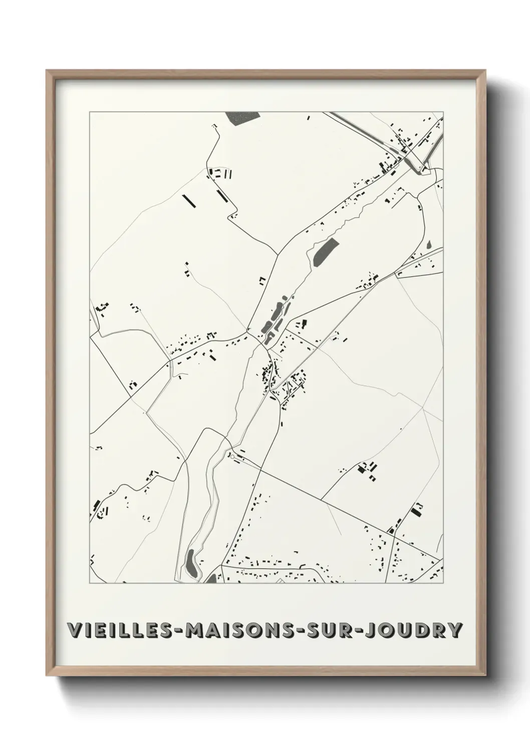Un poster carte Vieilles-Maisons-sur-Joudry