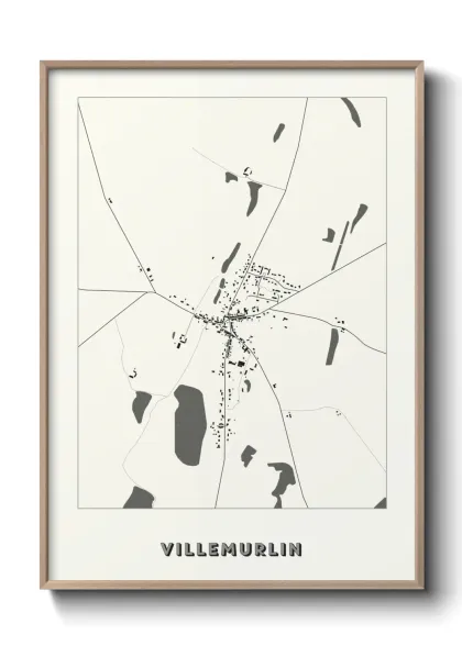 Une affiche de carte sur Villemurlin
