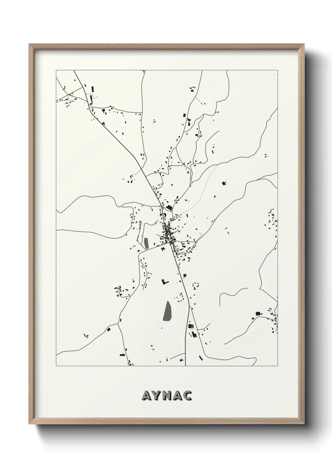 Un poster carte Aynac