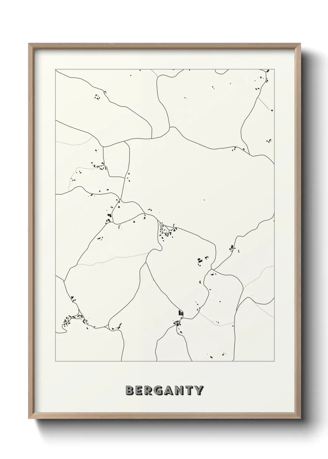 Un poster carte Berganty