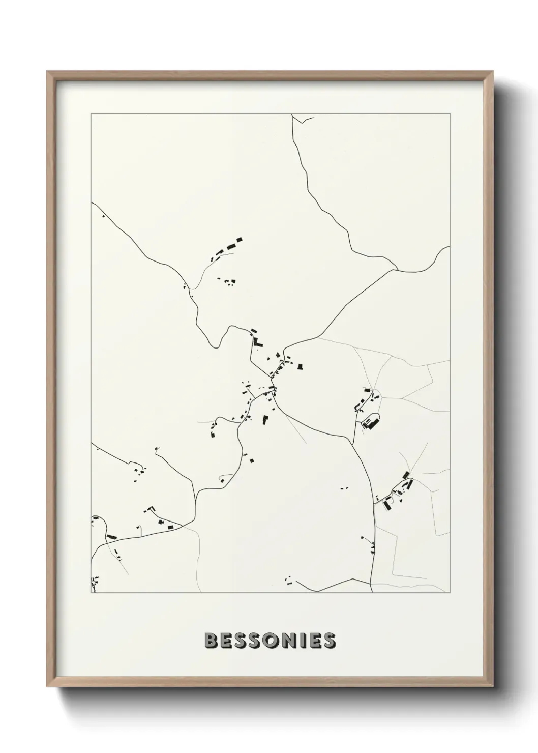 Un poster carte Bessonies