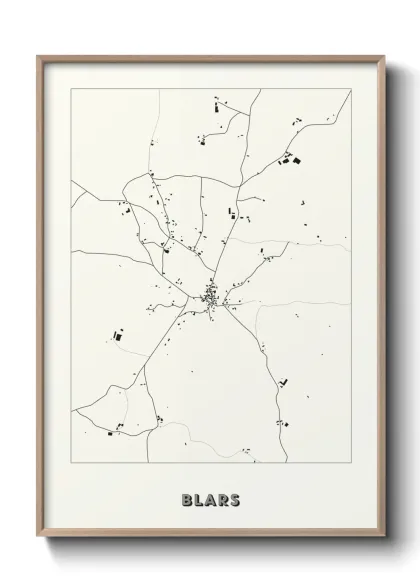 Une affiche de carte sur Blars