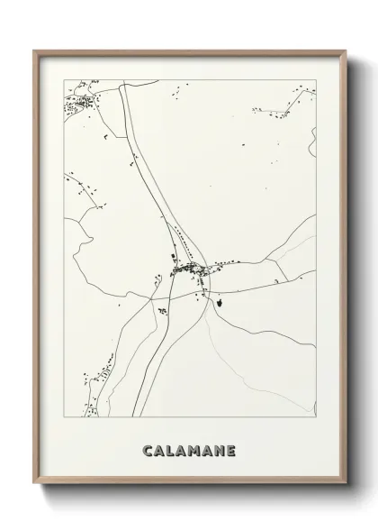Une affiche de carte sur Calamane