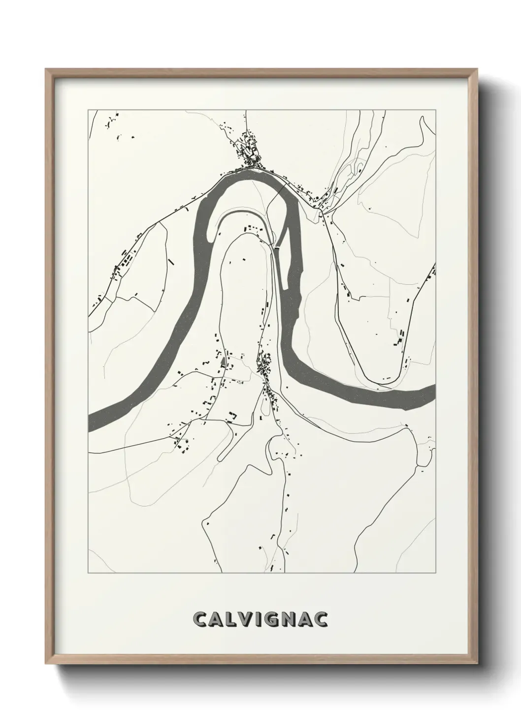 Un poster carte Calvignac