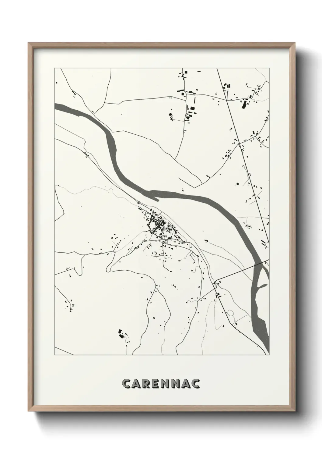 Un poster carte Carennac