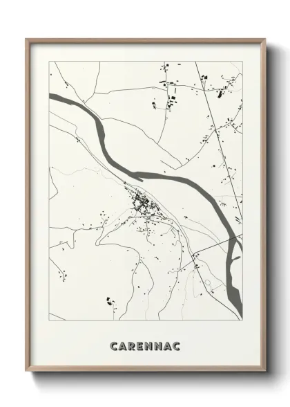 Une affiche de carte sur Carennac