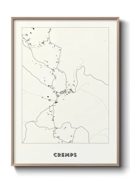 Une affiche de carte sur Cremps