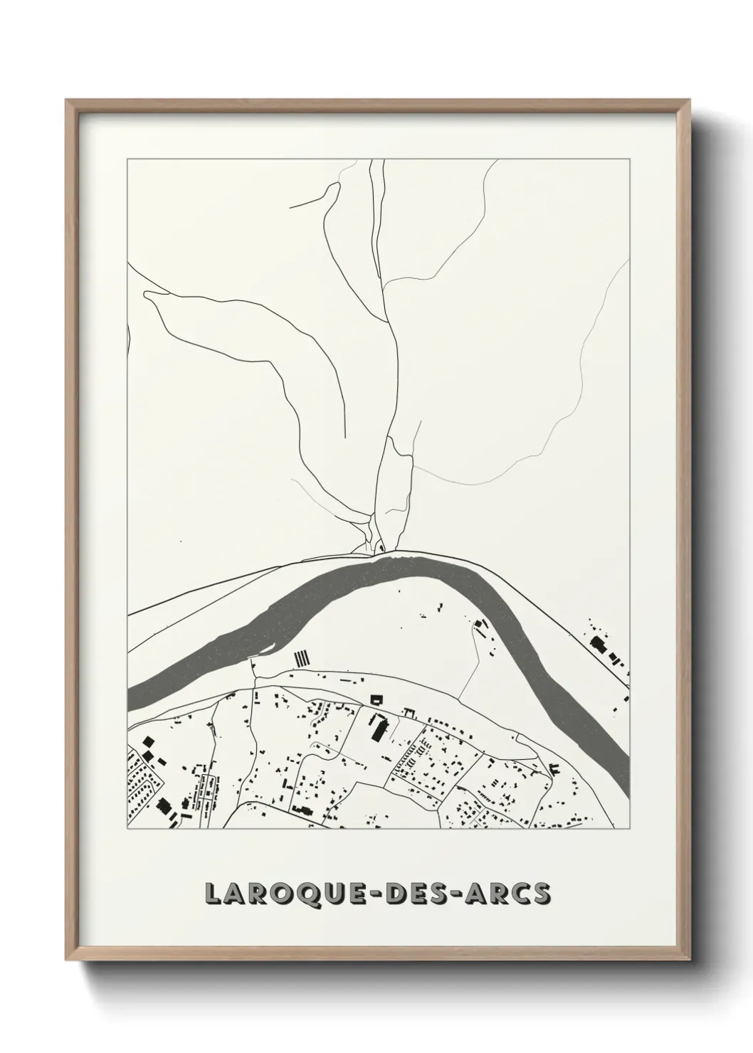 Un poster carte Laroque-des-Arcs