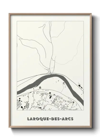 Une affiche de carte sur Laroque-des-Arcs