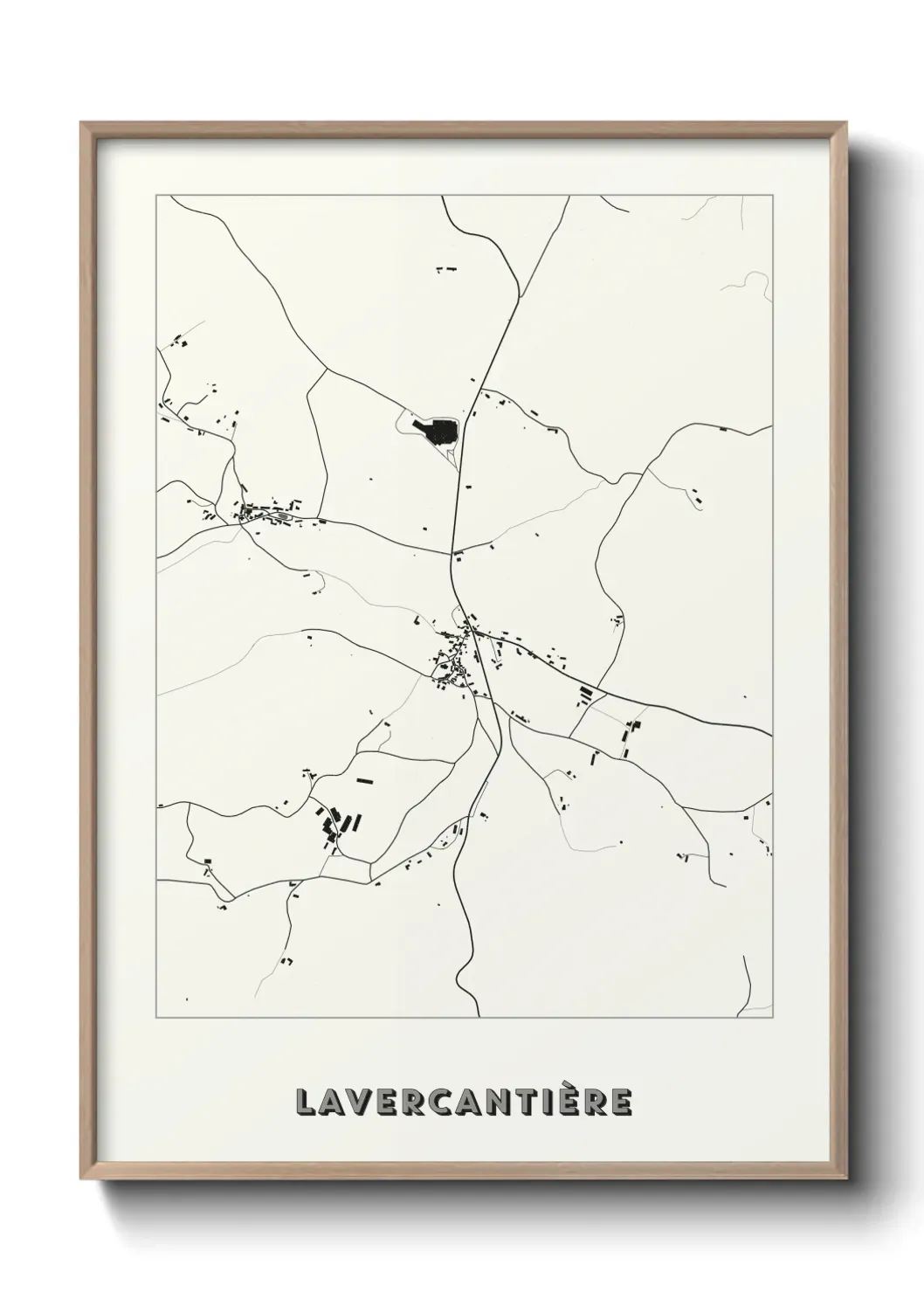 Un poster carte Lavercantière