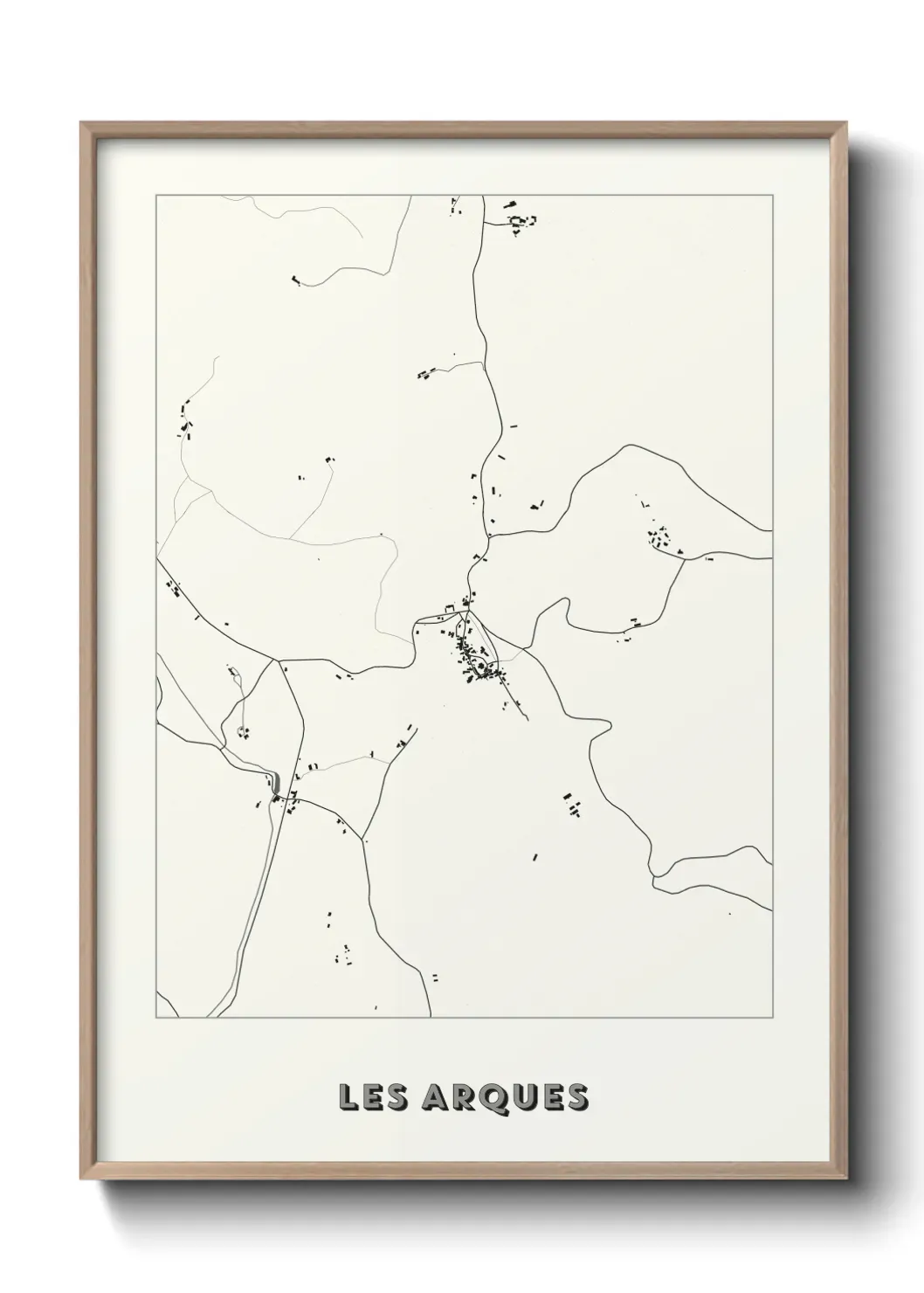 Un poster carte Les Arques